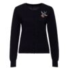 Queen Kerosin Bird With Cherry Cardigan Black-3XL | Queen Kerosin