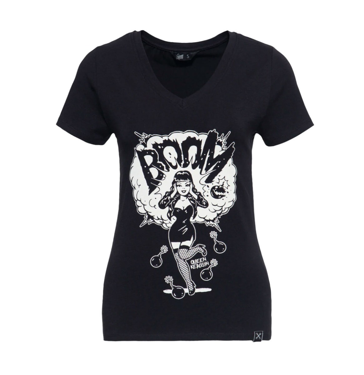 Queen Kerosin Boom Shirt Black-XS | 22% korting | Queen Kerosin