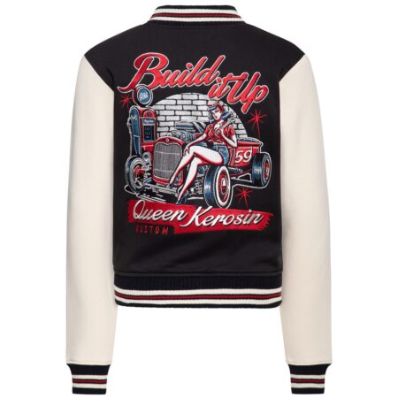 Queen Kerosin Build It Up College Jacket Black-3XL | Queen Kerosin