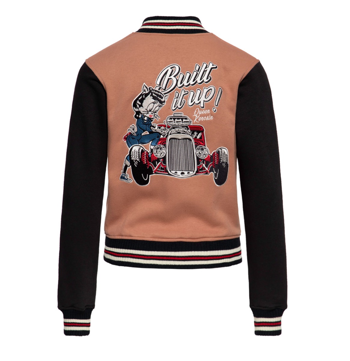 Queen Kerosin Built It Up College Jacket Latte-L | Queen Kerosin