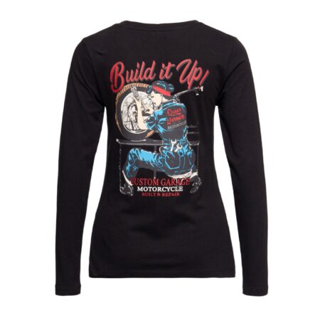 Queen Kerosin Built Up Longsleeve Shirt Black-M | Queen Kerosin