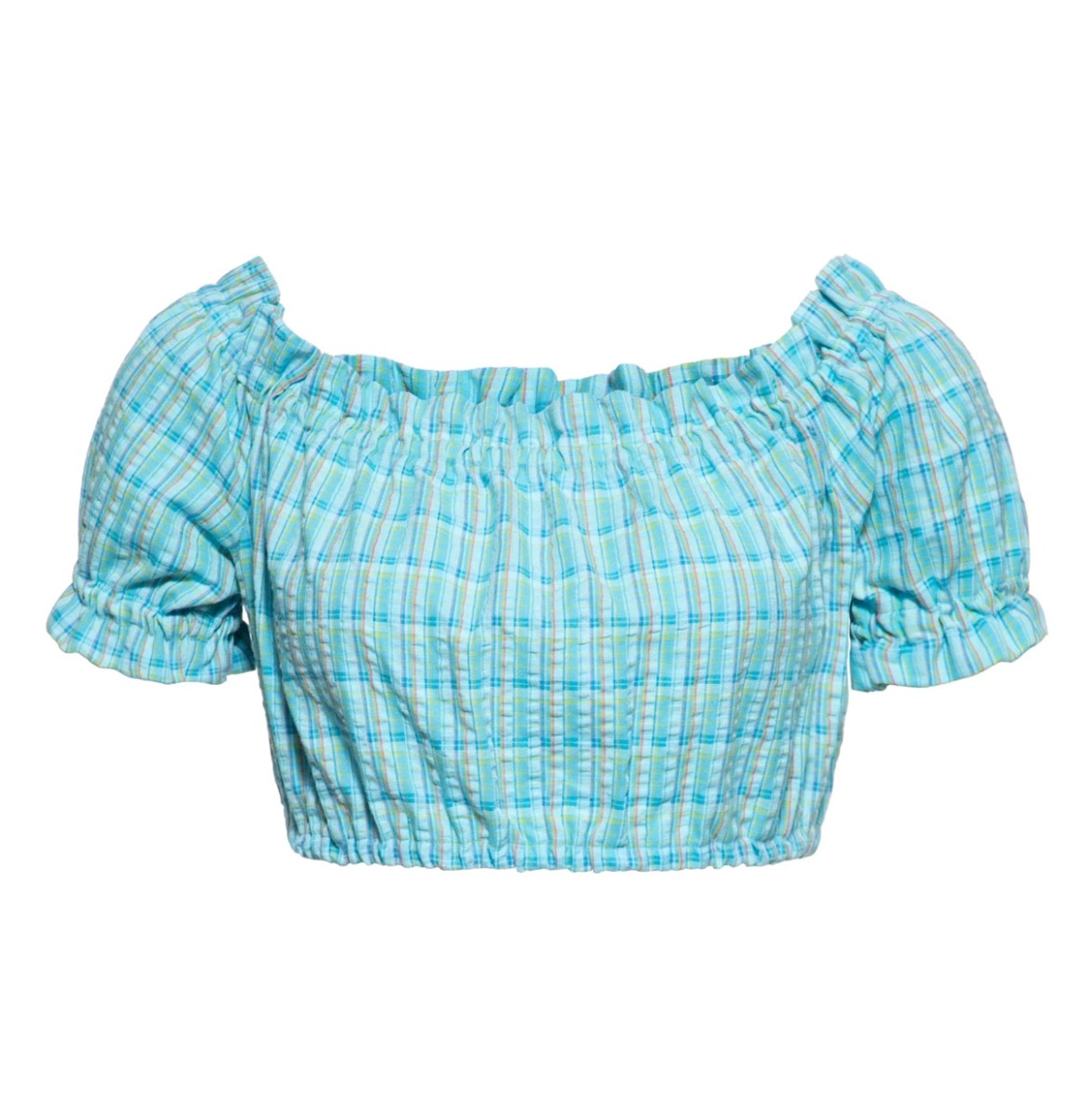 Queen Kerosin Carmen Top Karo Blue-L | 33% korting | Queen Kerosin