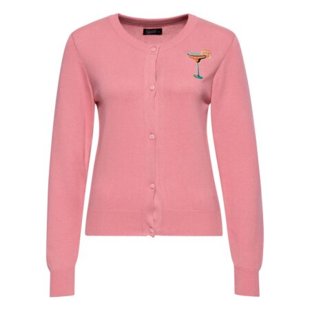 Queen Kerosin Citrus Cocktail Cardigan Pink-3XL | Queen Kerosin
