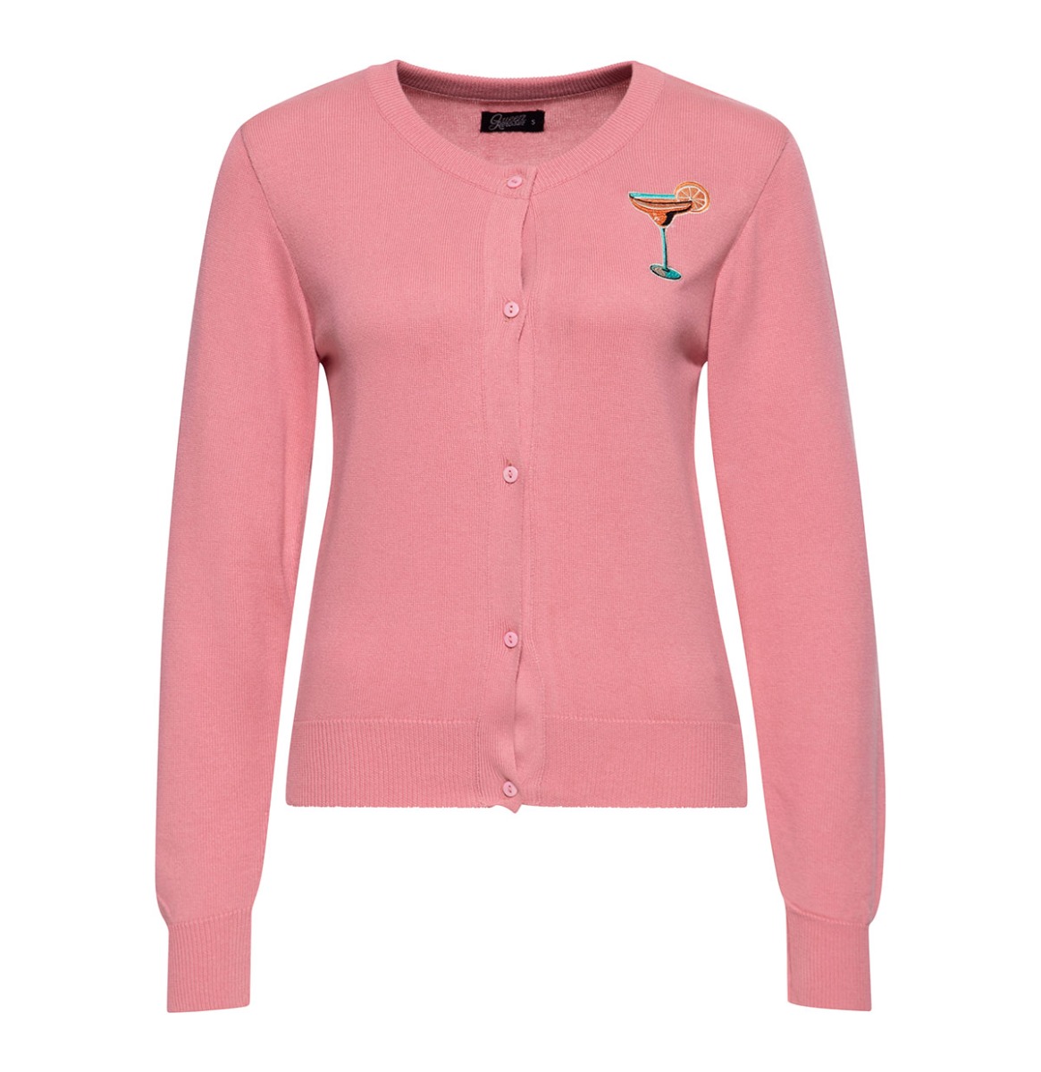 Queen Kerosin Citrus Cocktail Cardigan Pink-3XL | Queen Kerosin