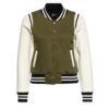 Queen Kerosin College Jacket Blanko Olive And Off White-S | 21% korting | Queen Kerosin