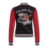 Queen Kerosin College Jacket Queen Of The Road Black & Red-S | 25% korting | Queen Kerosin