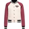 Queen Kerosin College Jacket 'Diamonds' Ecru-S | Fiftiesstore