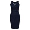 Queen Kerosin Denim Pencil Dress Peggy Blue-2XL | Queen Kerosin