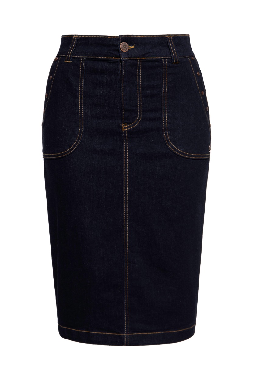 Queen Kerosin Denim Pencil Skirt-XXL | Fiftiesstore