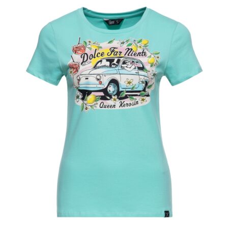 Queen Kerosin Dolce Fair Niente T-shirt Mint-4XL | Queen Kerosin
