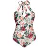 Queen Kerosin Flowers Swimsuit Ecru-XXXXL | 18% korting | Queen Kerosin