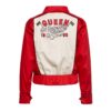 Queen Kerosin Gabardine Jacket Motorway Riders Red And White-XXXL | Queen Kerosin