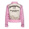 Queen Kerosin Gabardine Jacket Speedway Queens Old Pink And White-XXXL | 20% korting | Queen Kerosin