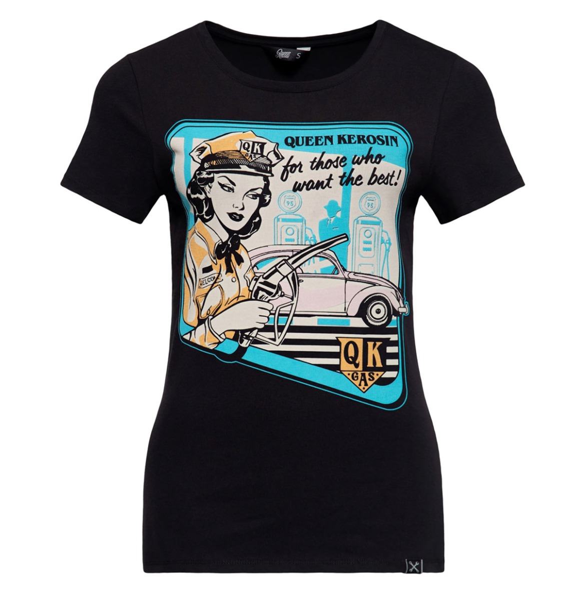 Queen Kerosin Gas T-shirt Black-XXL | Queen Kerosin