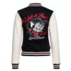 Queen Kerosin Howdy College Jacket Black-S | 22% korting | Queen Kerosin