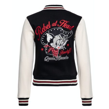 Queen Kerosin Howdy College Jacket Black-S | 22% korting | Queen Kerosin