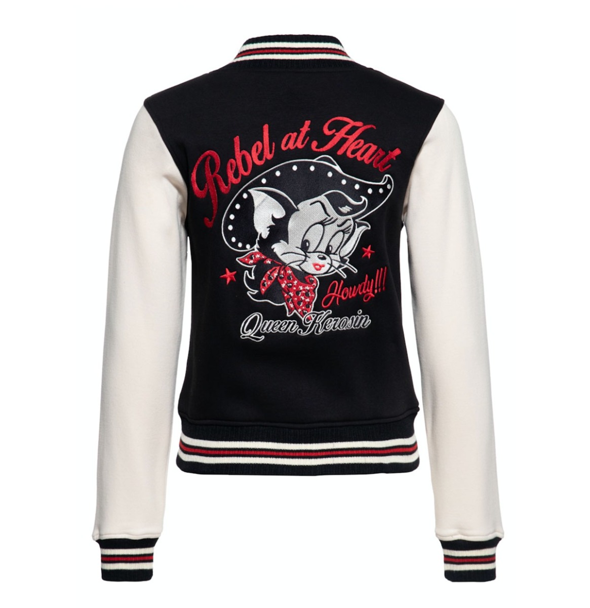 Queen Kerosin Howdy College Jacket Black-S | 22% korting | Queen Kerosin