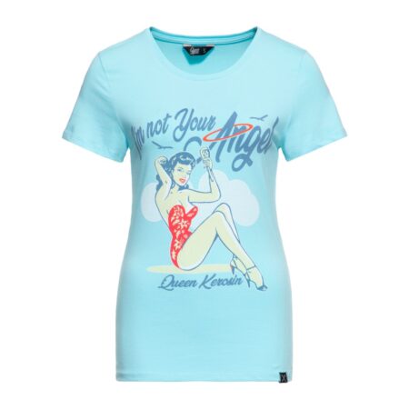 Queen Kerosin I Am Not Your Angel T-Shirt Sky Blue -XXL | Queen Kerosin