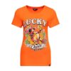 Queen Kerosin Lucky T-shirt Orange -XS | 17% korting | Queen Kerosin
