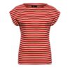 Queen Kerosin Marilyn Striped Shirt Red-S | 20% korting | Queen Kerosin