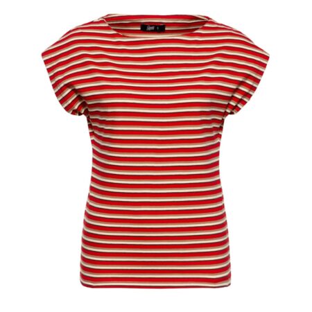 Queen Kerosin Marilyn Striped Shirt Red-S | 20% korting | Queen Kerosin
