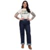 Queen Kerosin Marlene Denim Pants Josie Blue-34 - 32 | Queen Kerosin