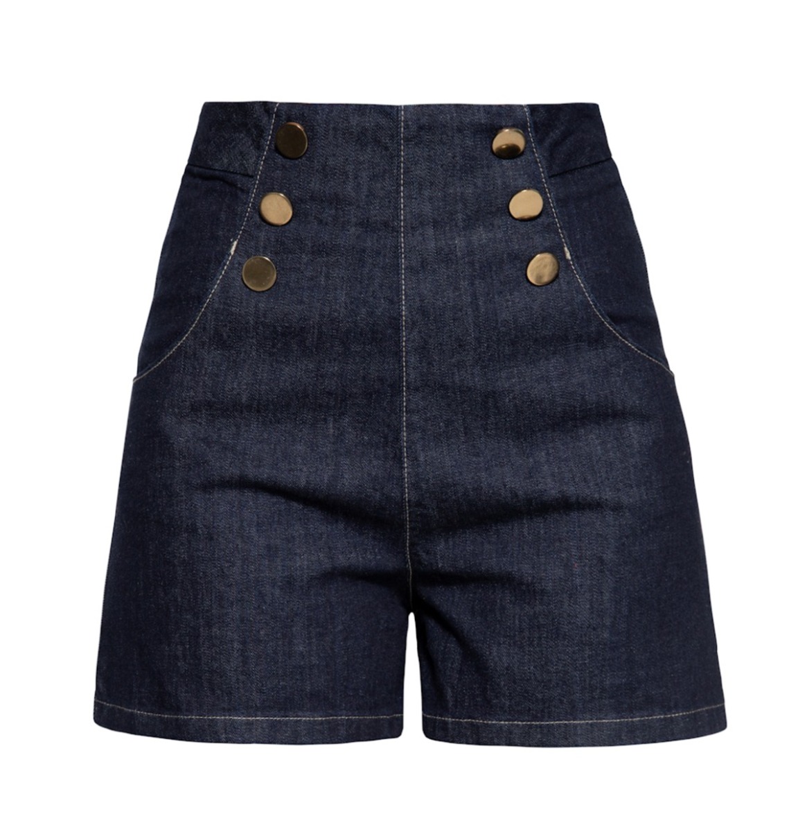 Queen Kerosin Marlene Denim Shorts Dark Blue -XL | Queen Kerosin