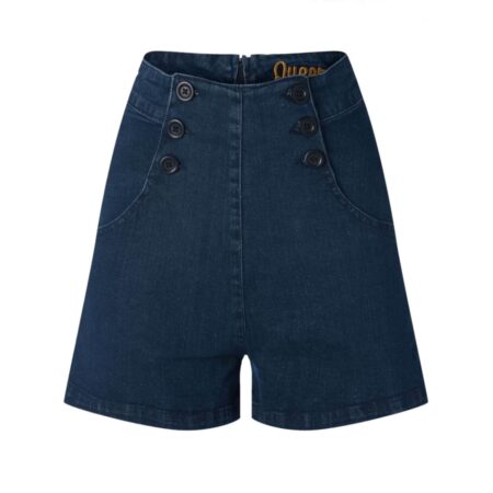 Queen Kerosin Marlyn 1950s Shorts Dark Blue -29 | Queen Kerosin