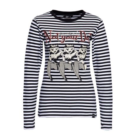 Queen Kerosin Not Your Doll Longsleeve Shirt Black White -XS | Queen Kerosin