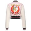 Queen Kerosin Not Your Pussycat Cropped College Jacket Dusty Pink-XXXL | Queen Kerosin