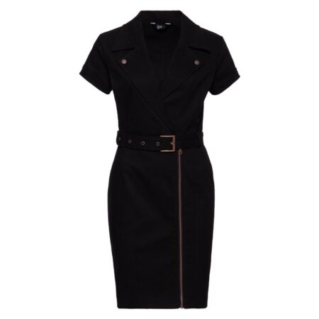 Queen Kerosin Pencil Dress Biker Black-2XL | Queen Kerosin