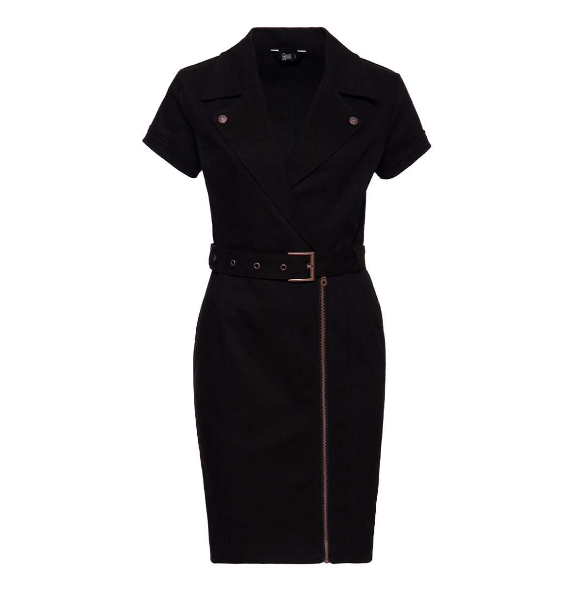 Queen Kerosin Pencil Dress Biker Black-2XL | Queen Kerosin