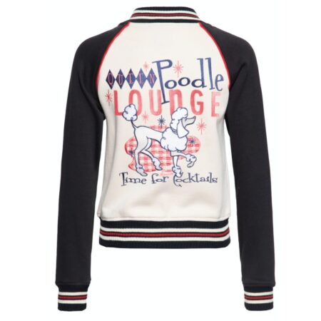 Queen Kerosin Poodle Lounge College Jacket Black-M | Queen Kerosin