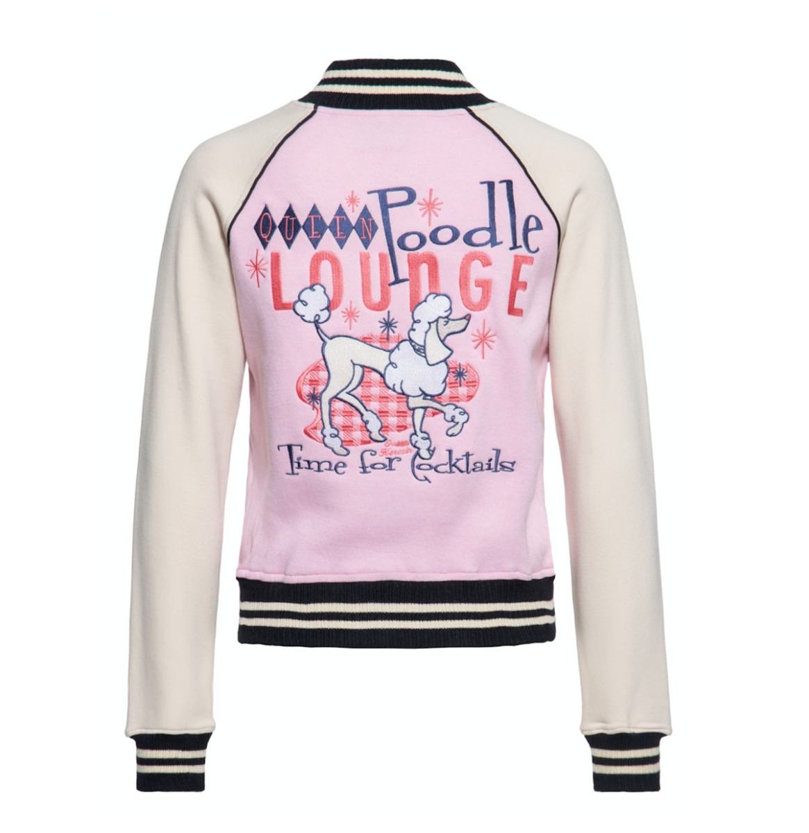 Queen Kerosin Poodle Lounge College Jacket Pink -XXL | Queen Kerosin