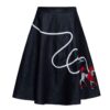Queen Kerosin Poodle Retro Swing Skirt Denim-XS | Queen Kerosin