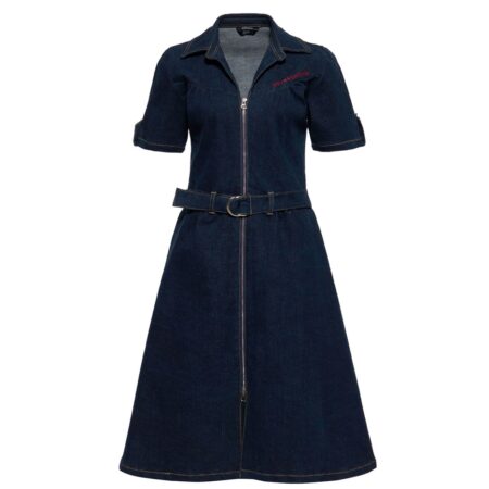 Queen Kerosin Retro Denim Dress With Belt-XS | 24% korting | Fiftiesstore