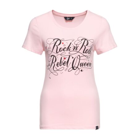 Queen Kerosin Rock 'N' Roll Rebel Queen T-Shirt Pink-XL | 17% korting | Queen Kerosin