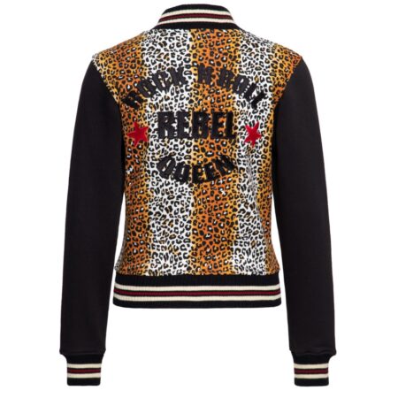Queen Kerosin Rock 'n Roll College Jacket Leopard-M | 22% korting | Queen Kerosin