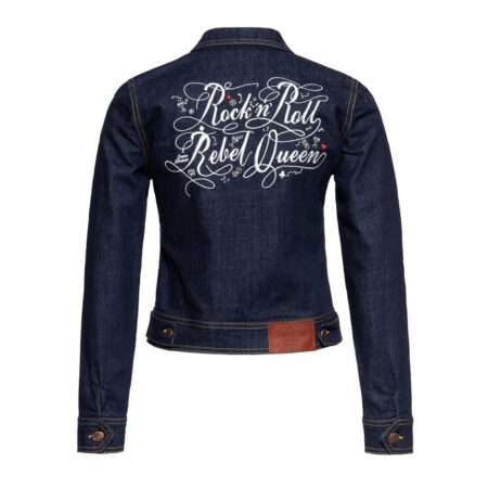 Queen Kerosin Rock 'n' Roll Rebel Queen Denim Jacket-M | Queen Kerosin