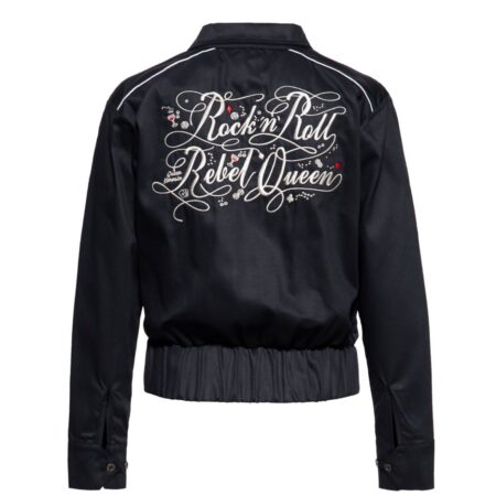 Queen Kerosin Rock n Roll Rebel Queen Gabarin Jacket Black-XXXL | Queen Kerosin