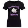 Queen Kerosin Rockabilly Kitten T-Shirt Black-2XL | Queen Kerosin
