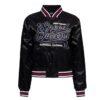 Queen Kerosin Speed Queens College Jacket Satin Black-L | 23% korting | Queen Kerosin
