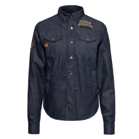 Queen Kerosin Speedway Queens Denim Jacket Dark Blue -XXL | 22% korting | Queen Kerosin