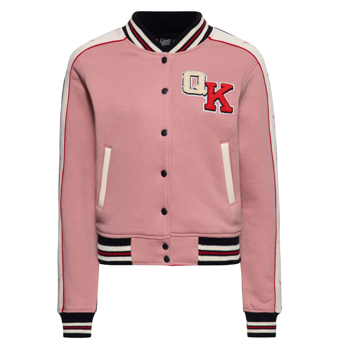 Queen Kerosin Star College Jacket Pink-3XL | Queen Kerosin