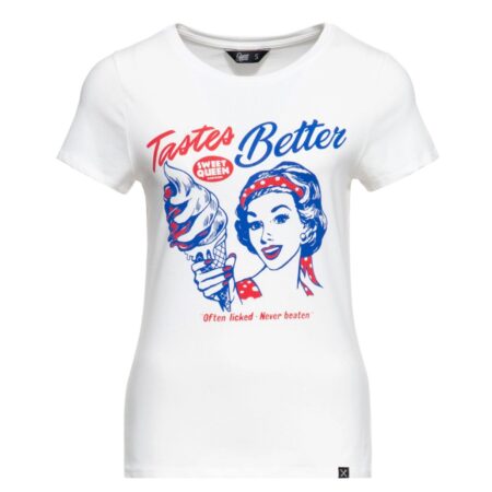 Queen Kerosin Taste Better T Shirt Off White-M | 20% korting | Queen Kerosin