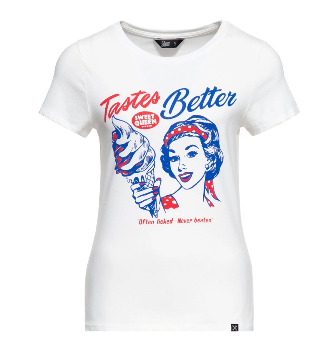 Queen Kerosin Taste Better T Shirt Off White-M | 20% korting | Queen Kerosin