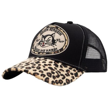 Queen Kerosin Touch Me Hard Trucker Pet Zwart & Luipaard | Queen Kerosin