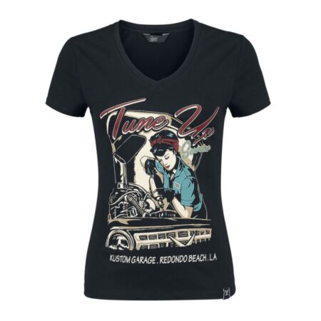 Queen Kerosin Tune Up Shirt Black-XS | 22% korting | Queen Kerosin
