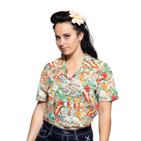 Queen Kerosin Vintage Summer Blouse Multicolor-XXL | 20% korting | Queen Kerosin
