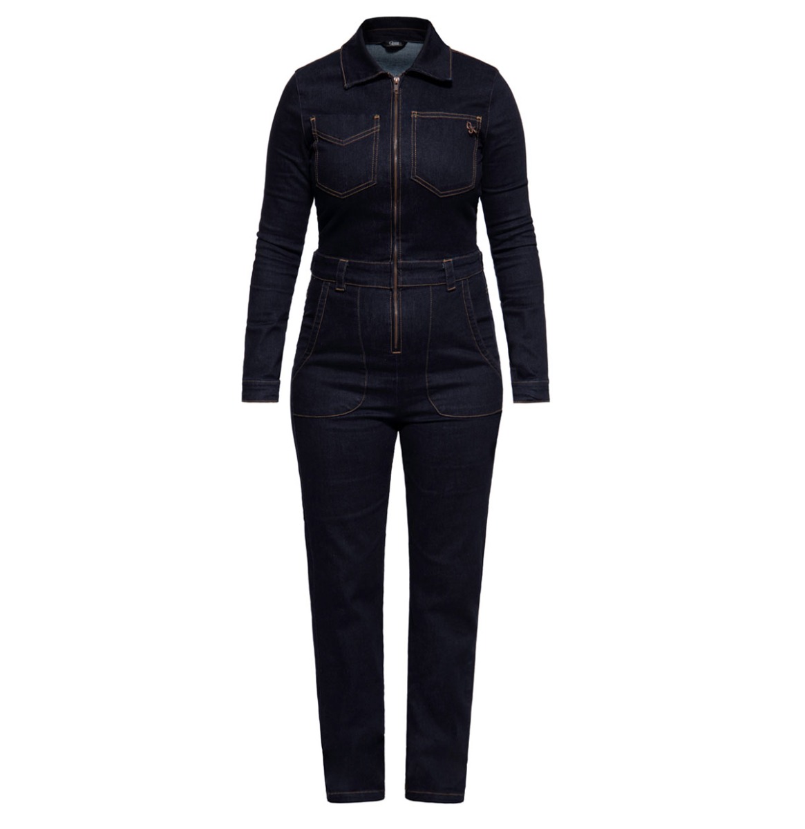 Queen Kerosin Workwear Denim Overall Dark Blue-L | Queen Kerosin